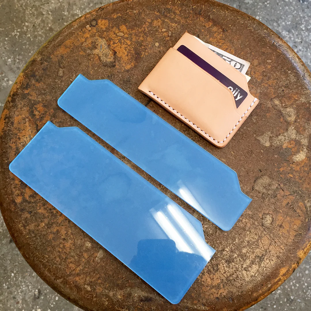 Folded Front Pocket Wallet Acrylic Template Set