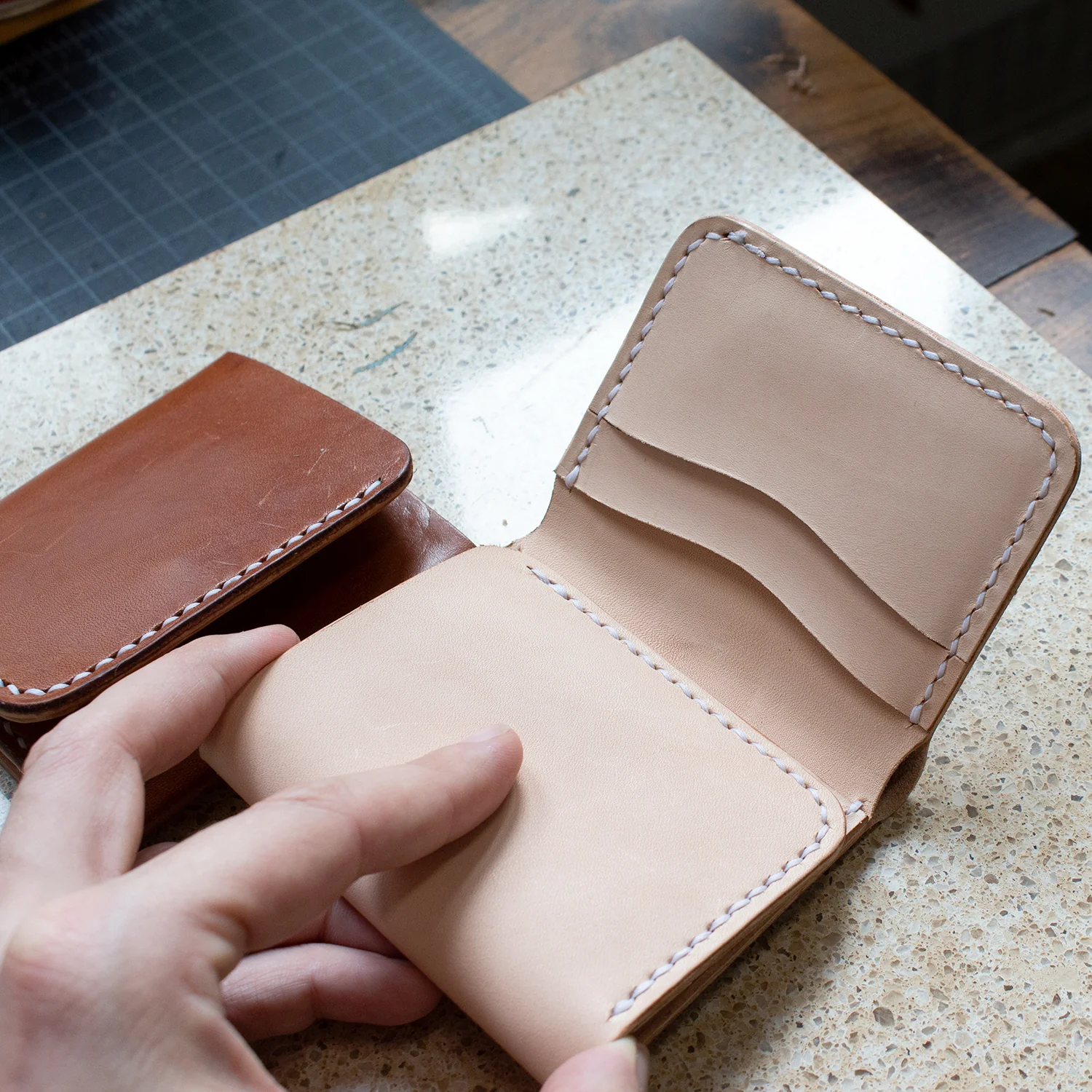 Leather Tri-Fold Wallet Acrylic Template Set - Image 5