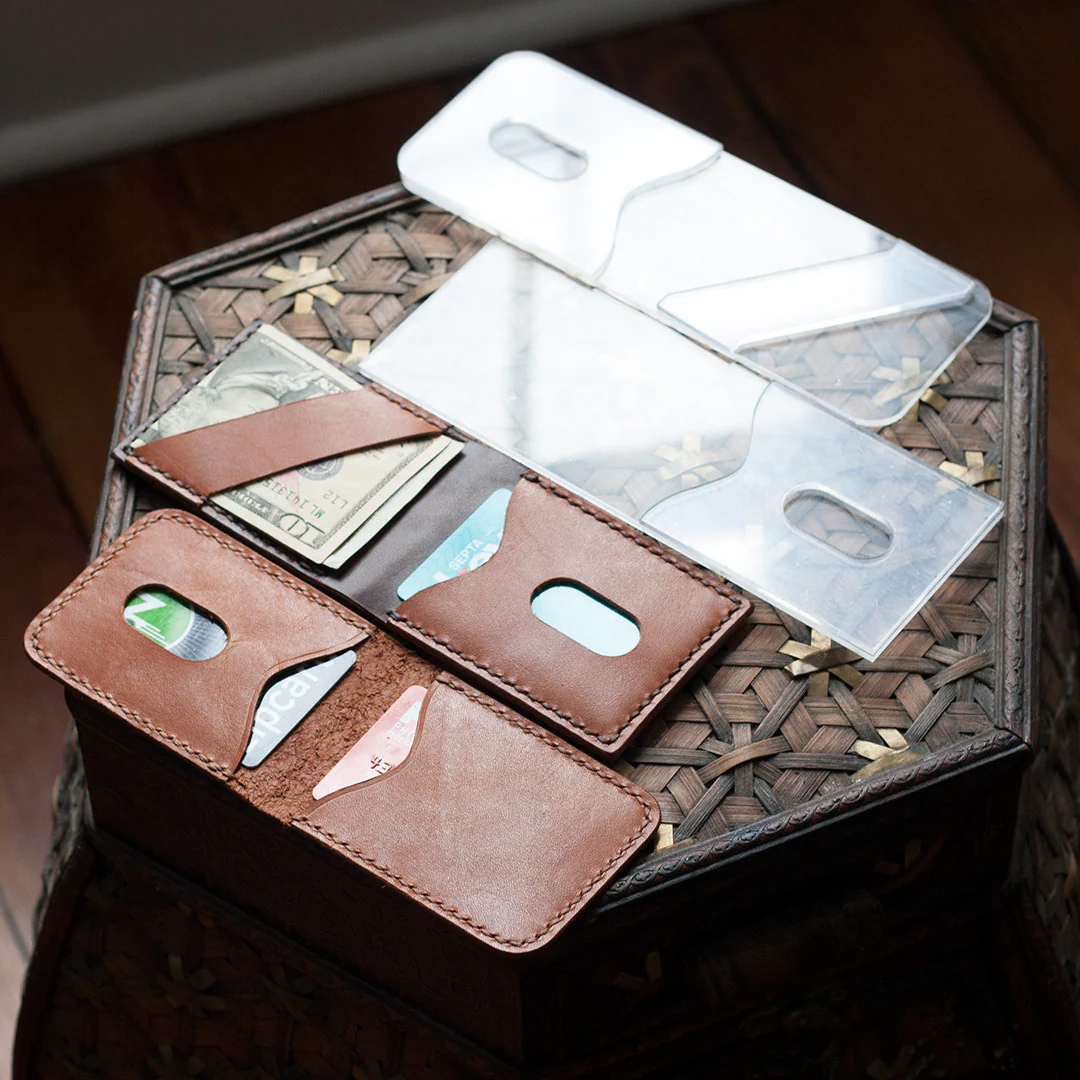 Vertical Folded Card Holder with Strap Acrylic Template Set - Image 2